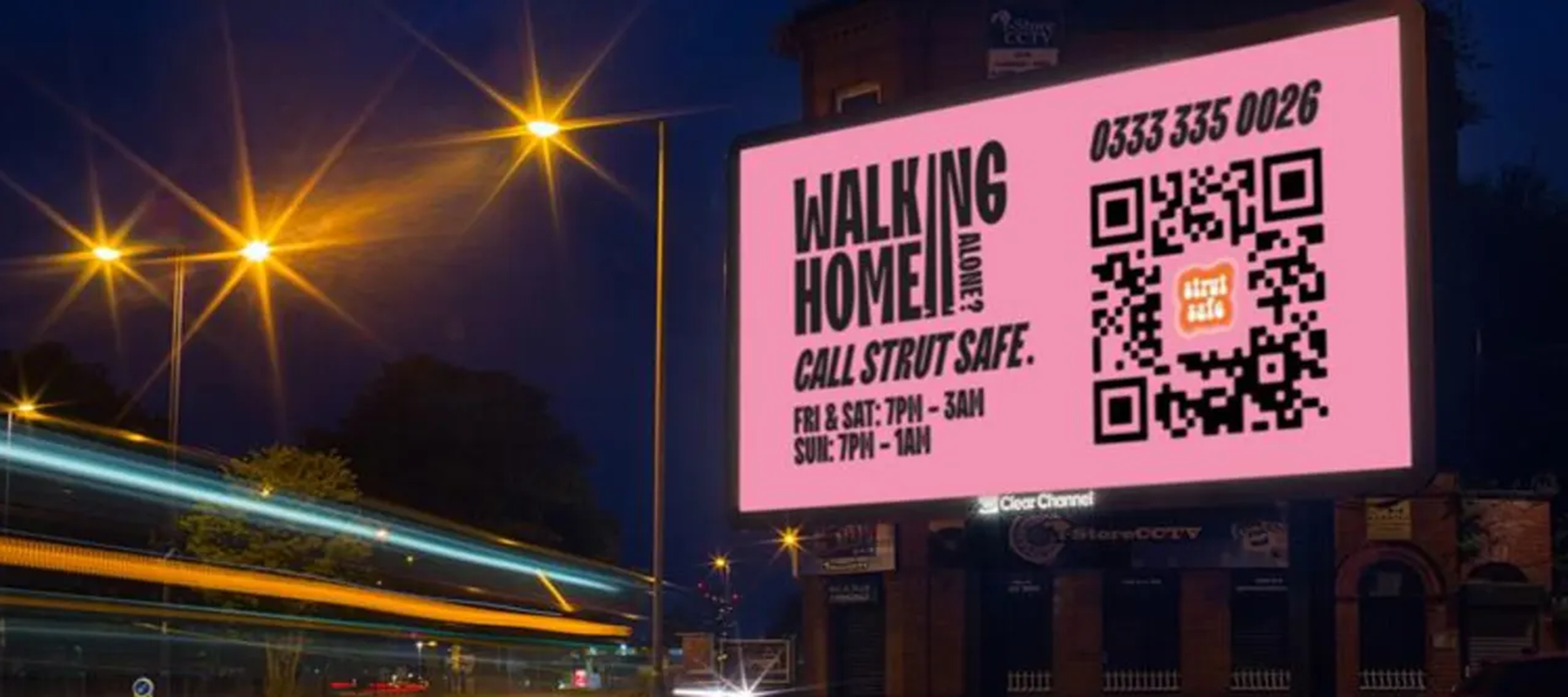 Clear Channel UK collaborates with Strut Safe to enhance nighttime safety across the UK